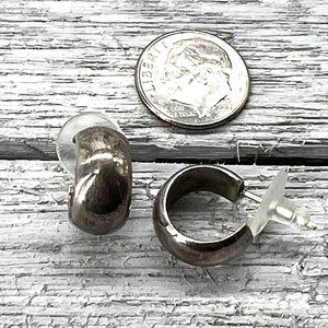 104. Estate Find! Sterling 925 Hoop Post Earrings